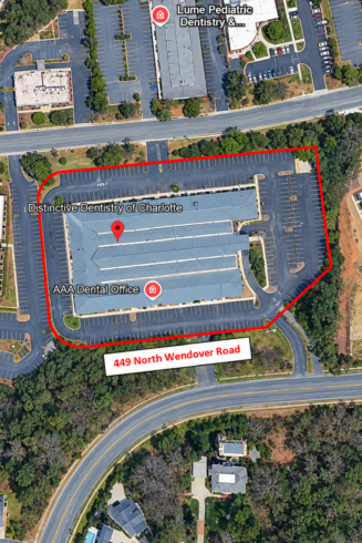 Aerial Map of Dental Offices and Property Boundary