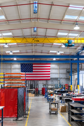 American Flag Industrial Workshop