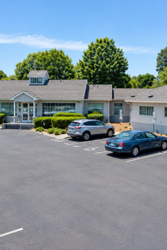 Suburban Office Complex Parking Lot