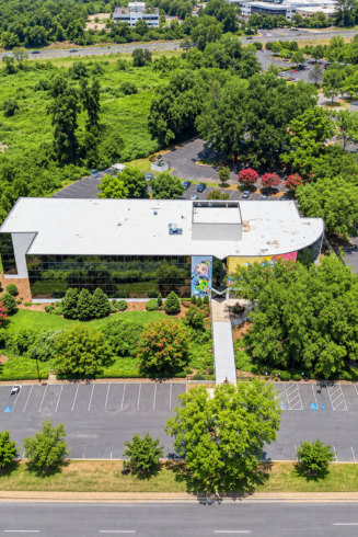 Aerial View of a Lush Corporate Campus