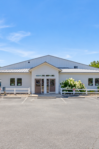 Symmetrical Office Building and Landscaped Parking Lot (1)